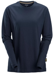2497 T-shirt damski z długim rękawem kolor czarny Snickers Workwear