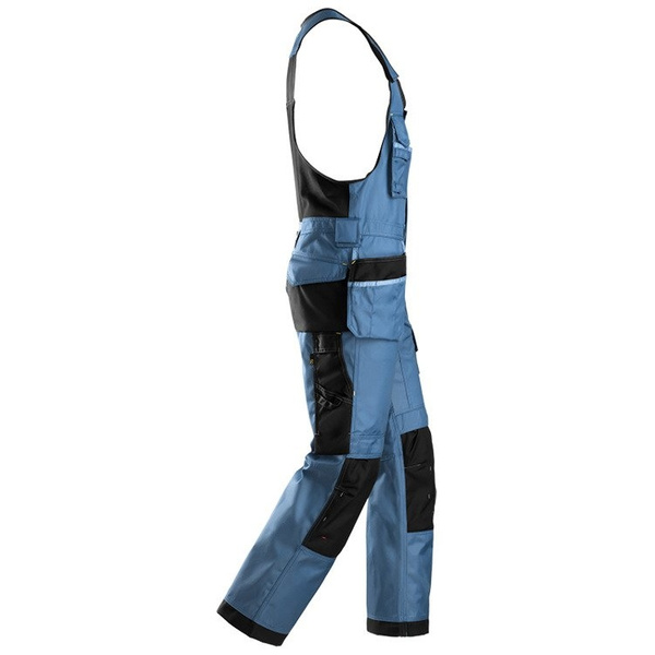 0212 Ogrodniczki DuraTwill z workami kieszeniowymi (kolor: niebiesko-czarny) Snickers Workwear